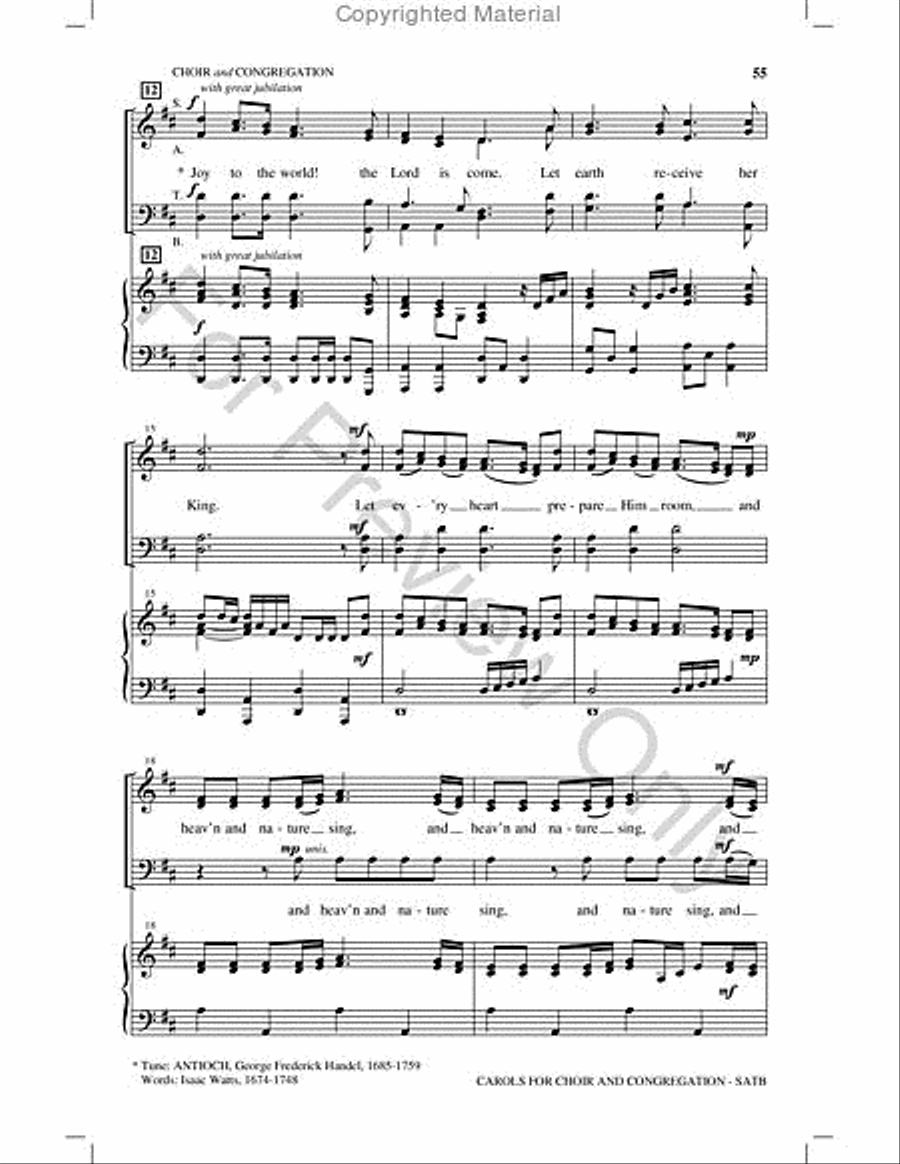 Carols for Choir and Congregation Choir scores gallery preview page 54