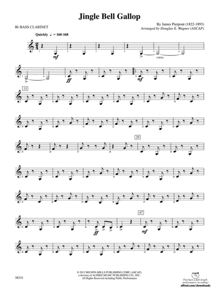 Jingle Bell Gallop: B-flat Bass Clarinet