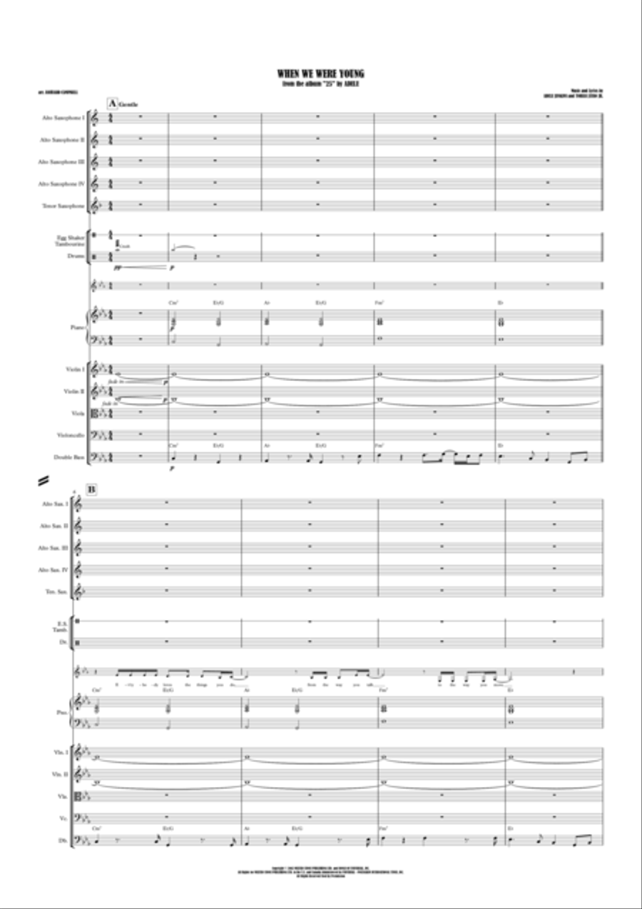 When We Were Young Jazz Ensemble scores gallery preview page 2
