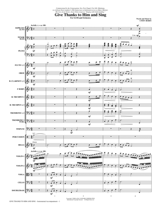 Give Thanks To Him And Sing - Full Score