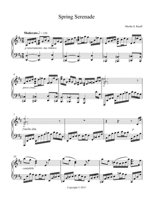 Spring Serenade in D, for Piano Solo