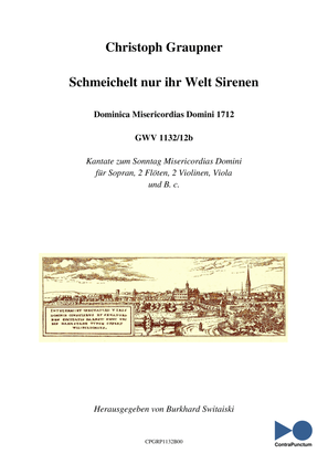 Book cover for Graupner Christoph Cantata Schmeichelt nur ihr Welt Sirenen GWV 1132/12b