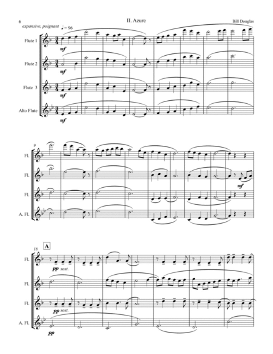 Celtic Spirit for Flute Quartet Flute Quartet scores gallery preview page 6