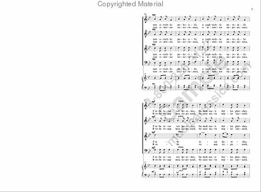 Carol of the Bells (Song of Good Cheer) 4-Part scores gallery preview page 4