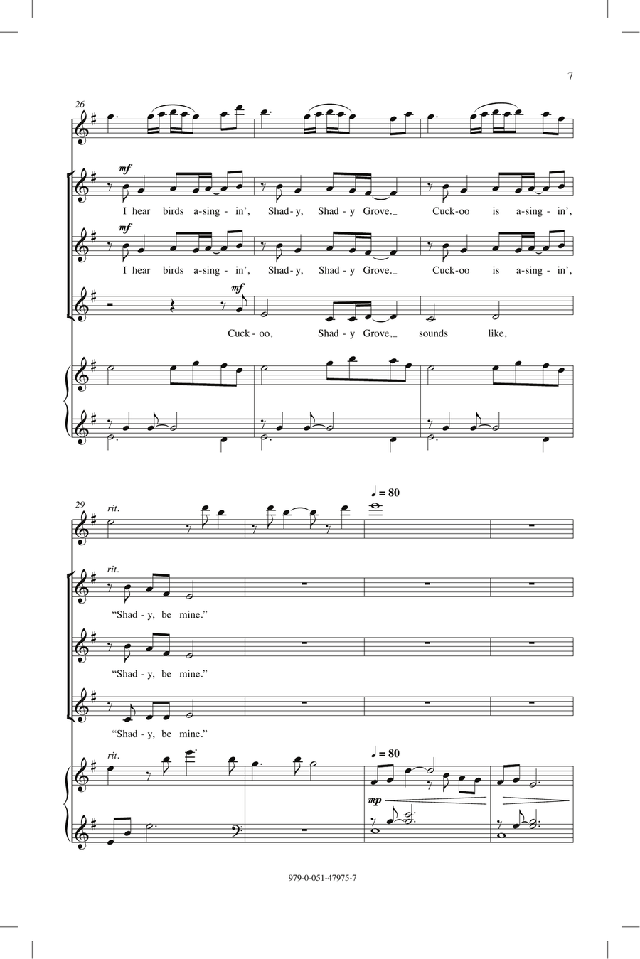 Shady Grove (with The Cuckoo) SSA scores gallery preview page 5
