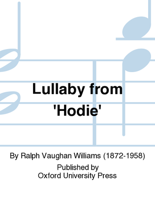 Book cover for Lullaby from 'Hodie'