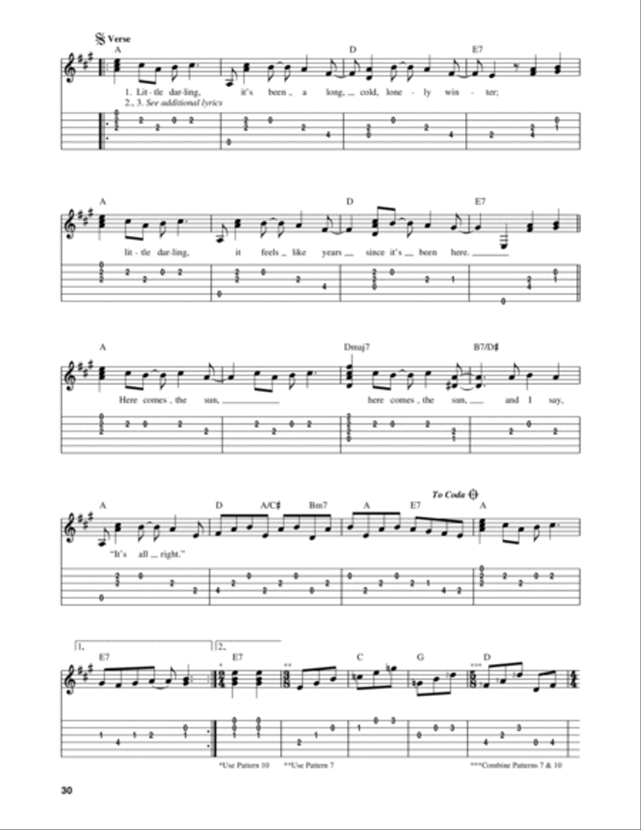 Here Comes The Sun Acoustic Guitar scores gallery preview page 2