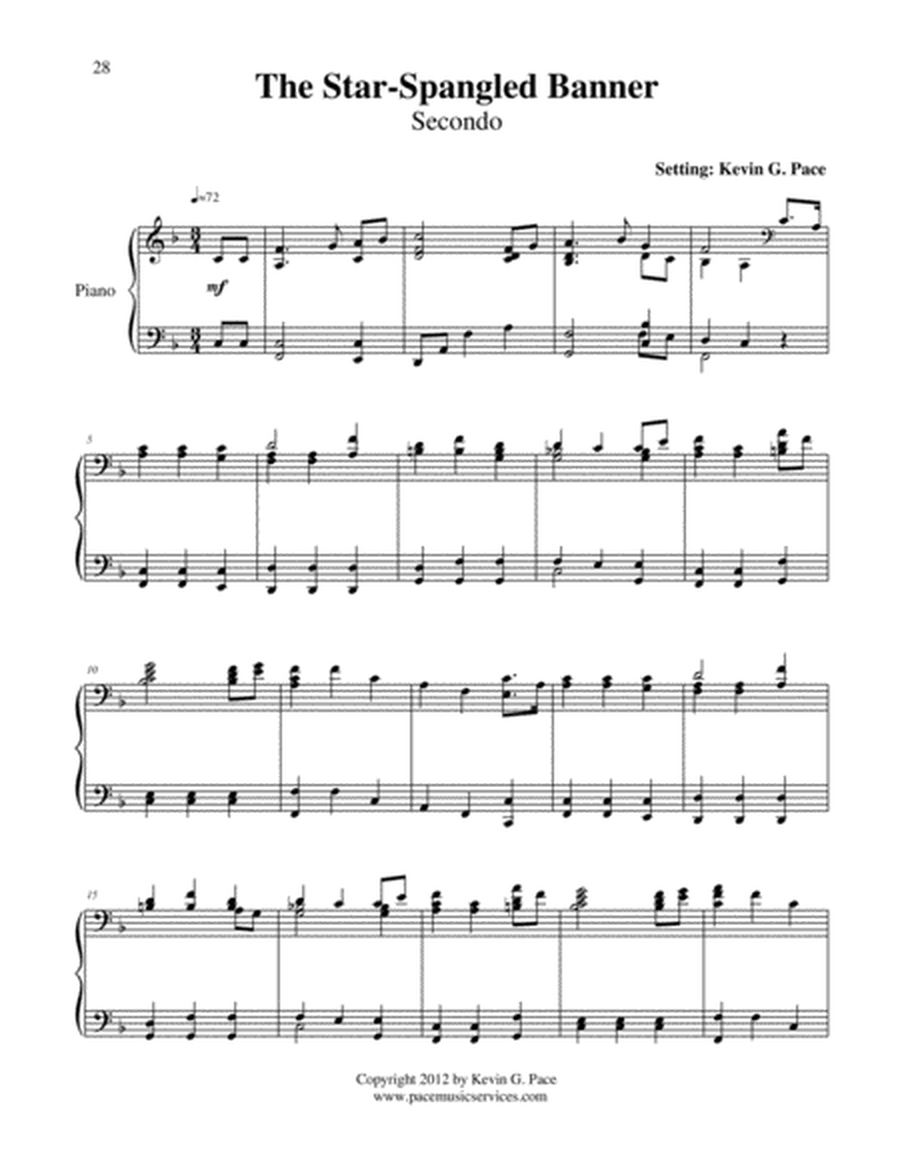The Star-Spangled Banner - easy piano duet image number null