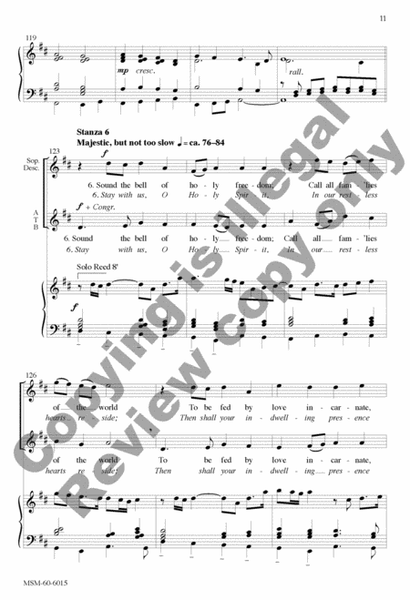 Sound the Bell of Holy Freedom: Come to Us, O Holy Spirit (Concertato Choral Score)