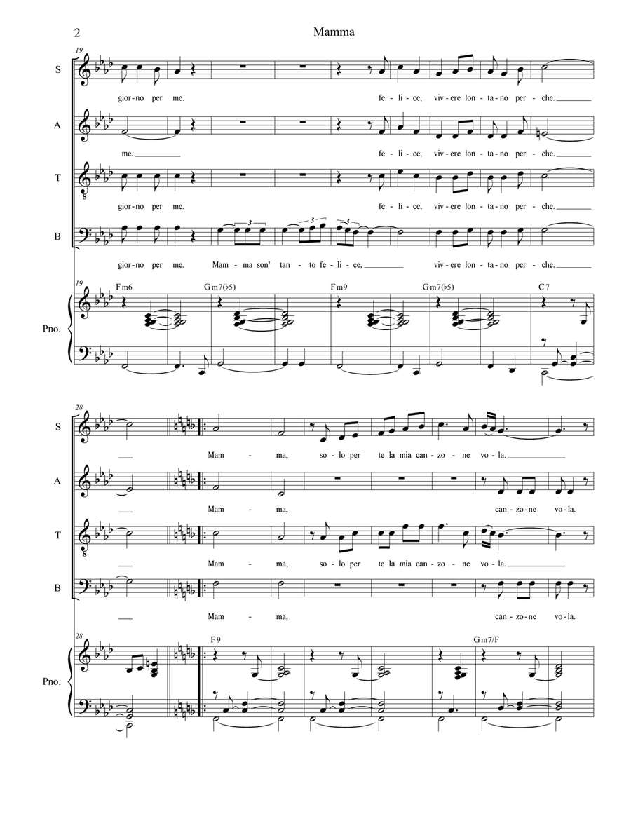 Mama (mamma) 4-Part scores gallery preview page 2