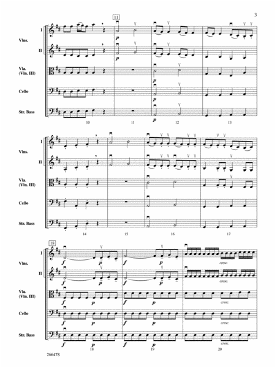 Eine Kleine Nachtmusik String Orchestra scores gallery preview page 3