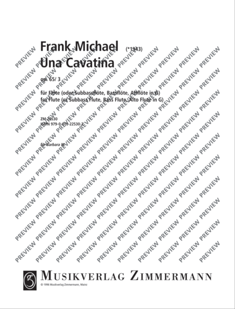Una Cavatina Flute scores gallery preview page 2