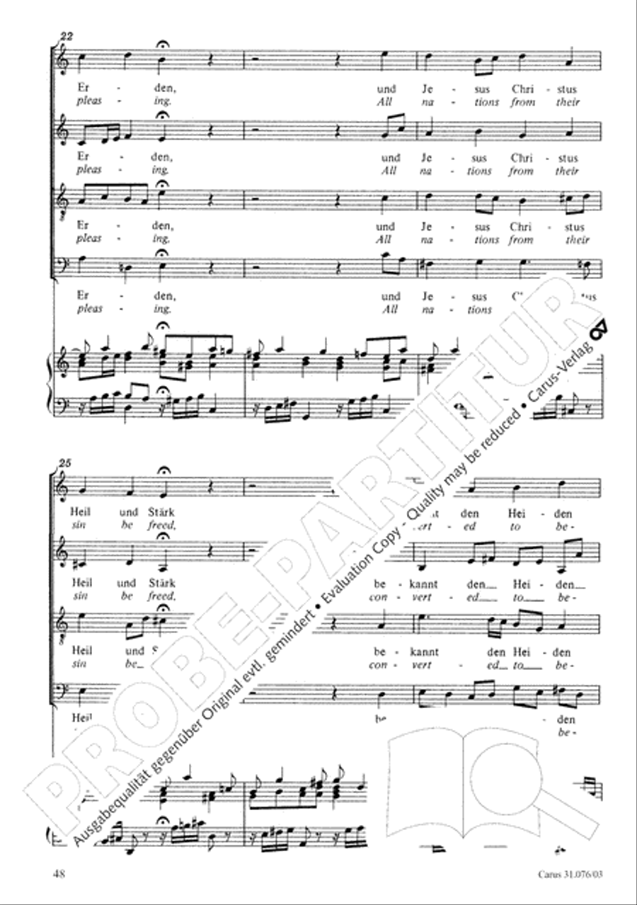 The heavens are telling the Father's glory (Die Himmel erzahlen die Ehre Gottes) 4-Part scores gallery preview page 49