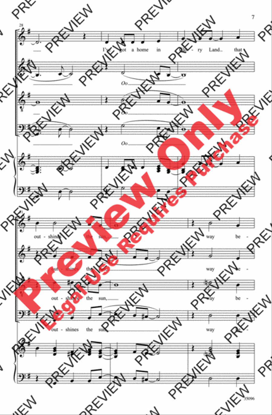 Do Lord, Remember Me Do Lord, Remember Me 4-Part scores gallery preview page 7