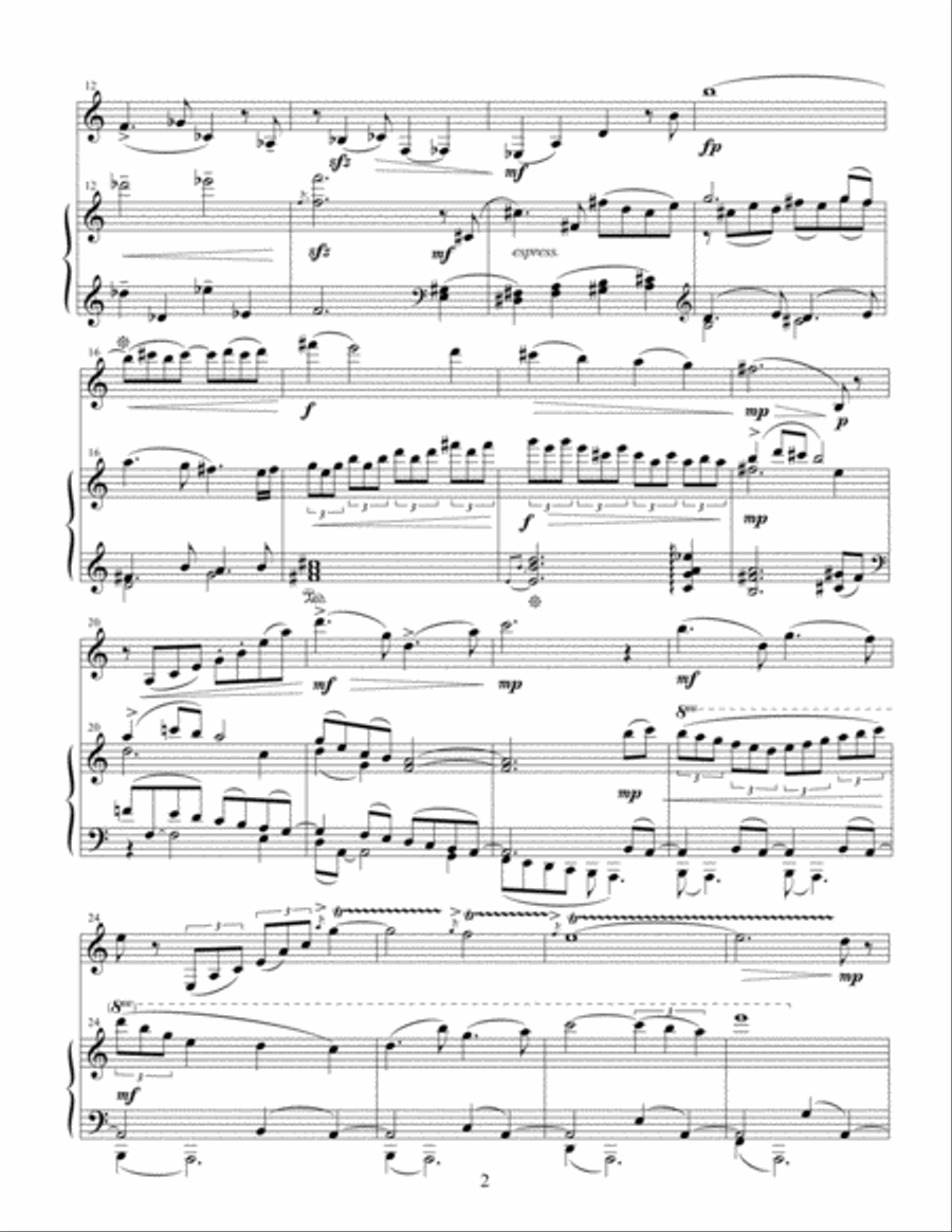 Explorations for Clarinet and Piano [Score and Part] Clarinet Solo scores gallery preview page 2