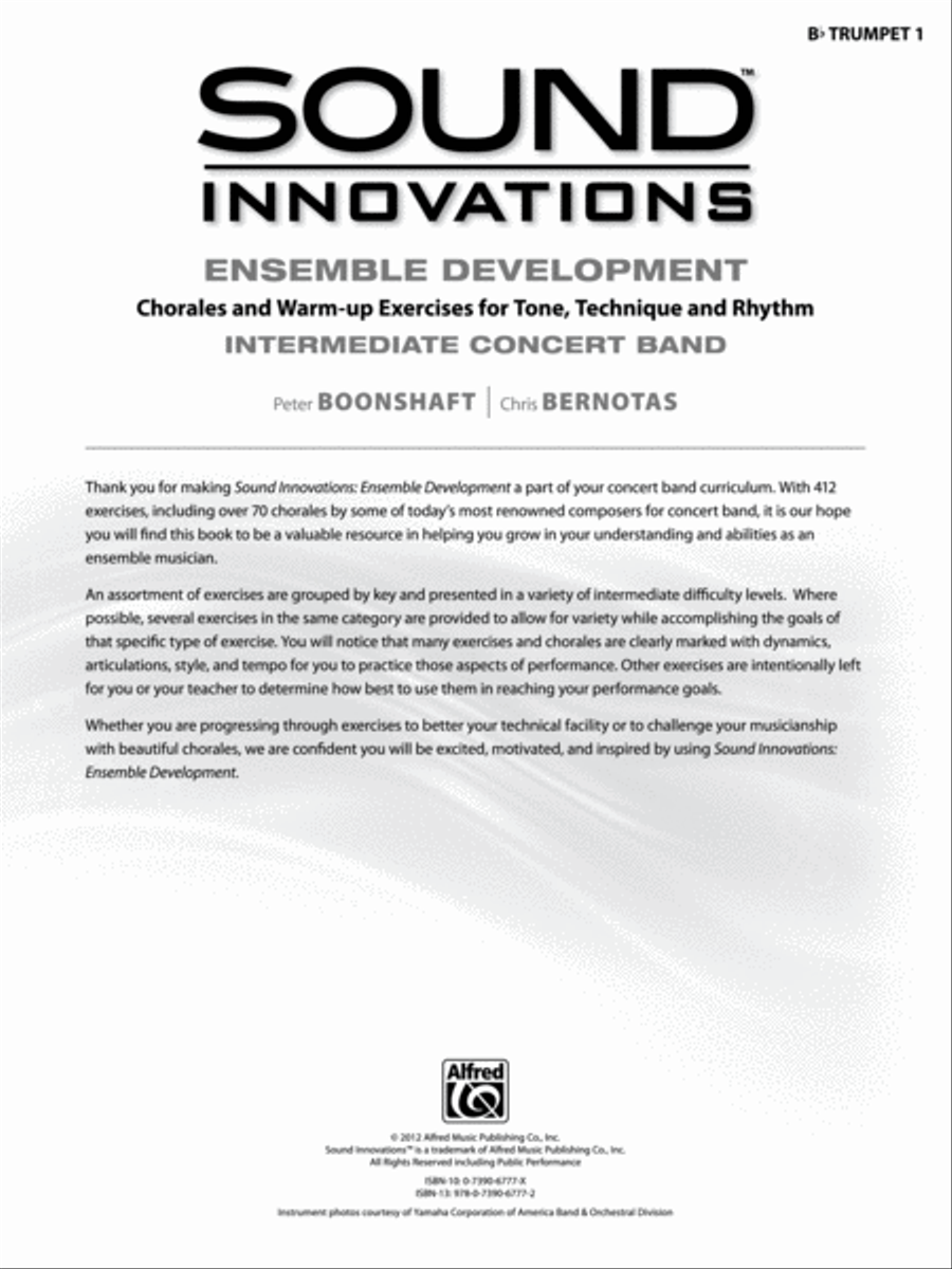 Sound Innovations for Concert Band -- Ensemble Development for Intermediate Concert Band Concert Band Methods scores gallery preview page 2