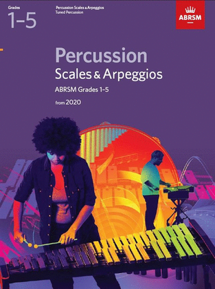 Book cover for Percussion Scales & Arpeggios, ABRSM Grades 1-5