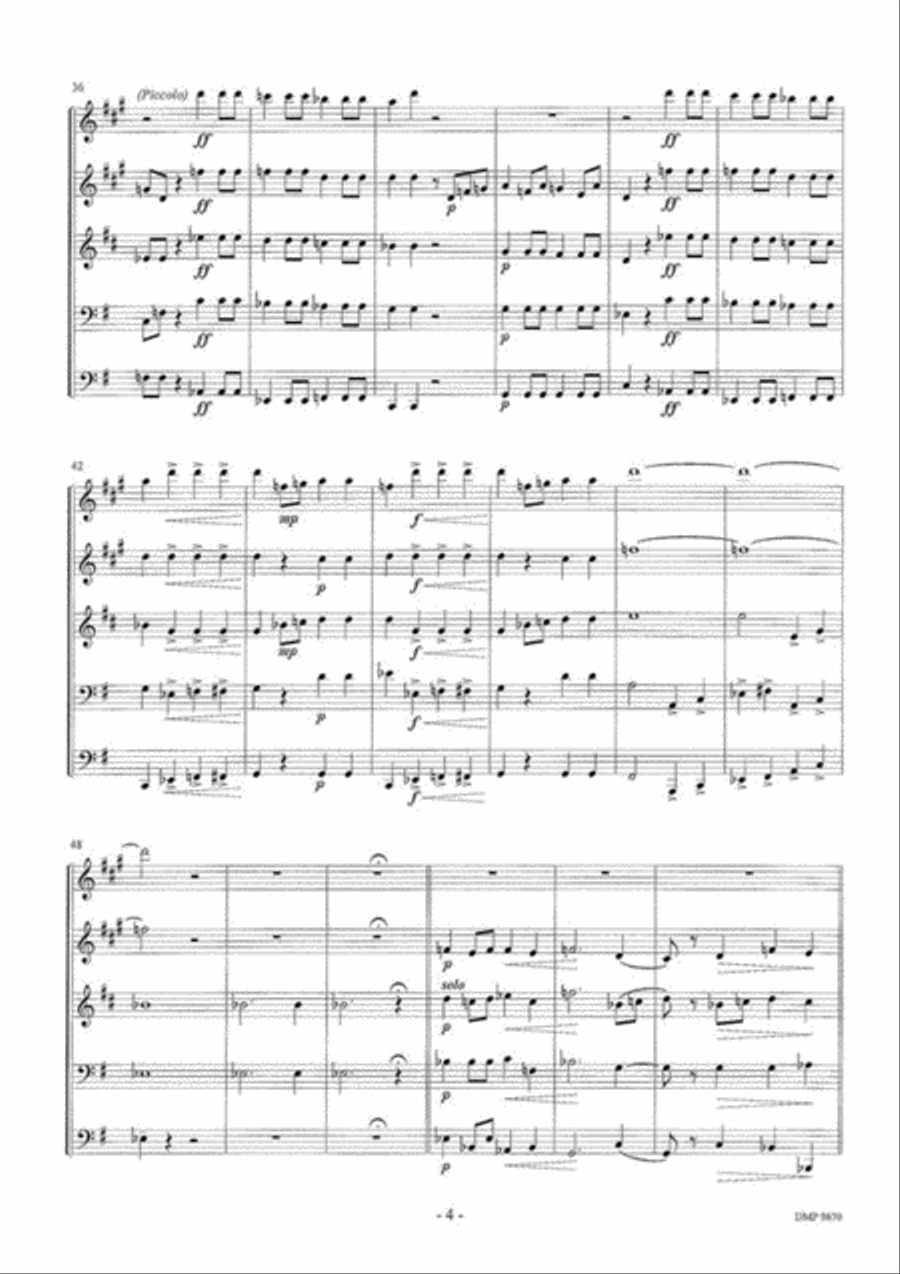 Ouverture Tot Nabucco Brass Quintet scores gallery preview page 4