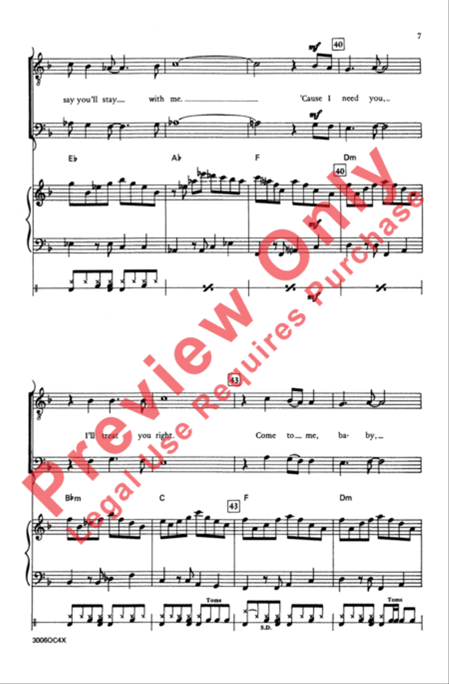 Oh, Pretty Woman Men's Choir scores gallery preview page 7