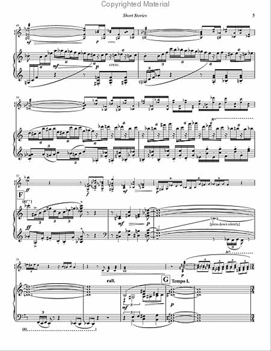 Short Stories (score & 1 part) Piano Accompaniment scores gallery preview page 6