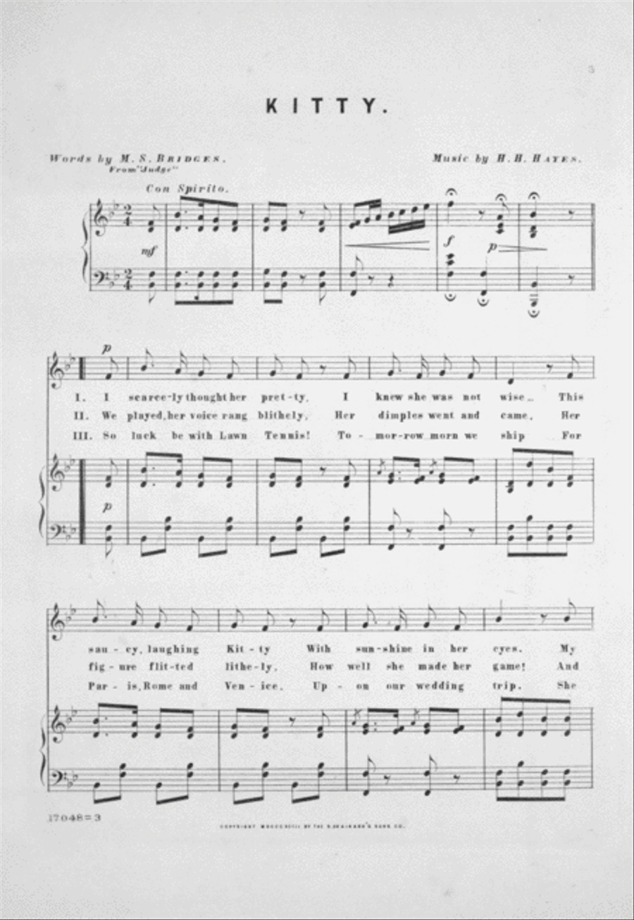 Kitty. A Song Voice scores gallery preview page 2