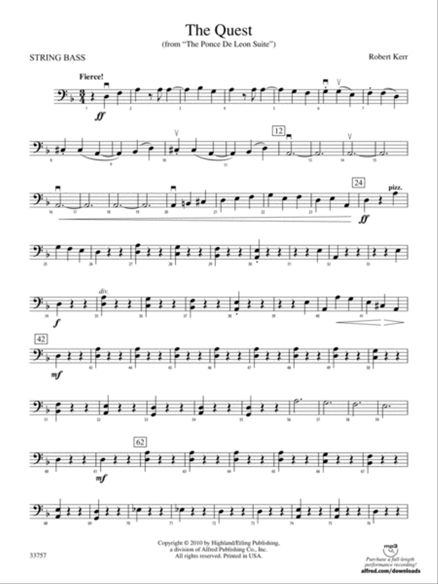 The Quest: String Bass Full Orchestra scores gallery preview page 1