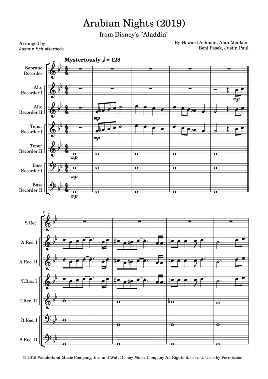 Arabian Nights (2019) Woodwind Ensemble scores gallery preview page 1