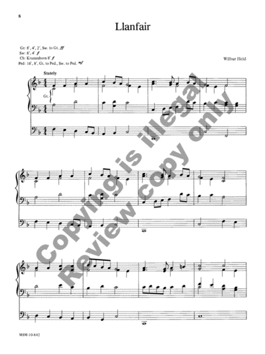 Those Wonderful Welsh, Set 2 Organ scores gallery preview page 13