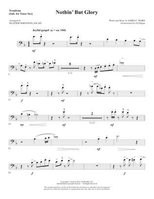 Nothin' But Glory - Trombone (sub. Tenor Sax)