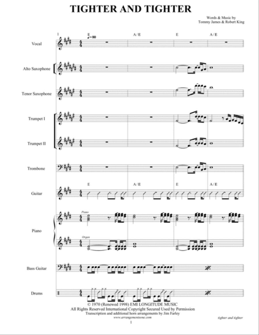 Tighter And Tighter Large Ensemble scores gallery preview page 3