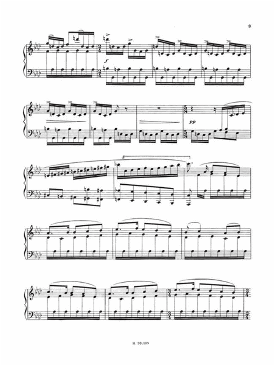 Pastorale en la bémol Piano Solo scores gallery preview page 3
