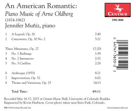 An American Romantic - Piano Music of Arne Oldberg