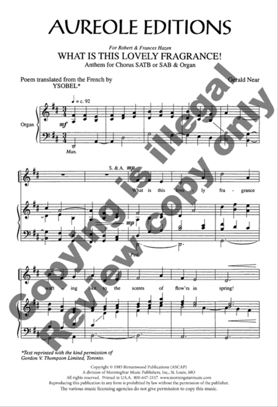 What Is This Lovely Fragrance? 4-Part scores gallery preview page 2