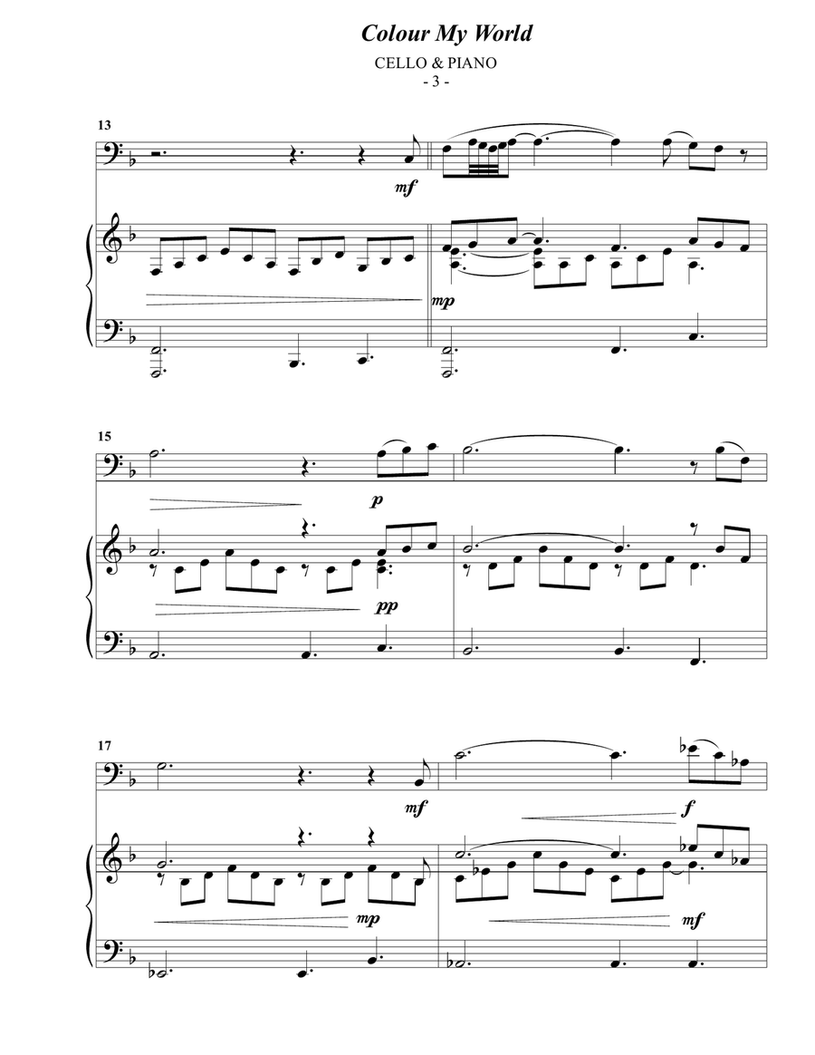 Colour My World Piano scores gallery preview page 3