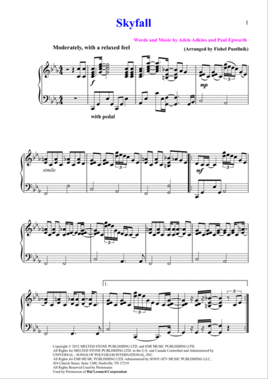 Skyfall Voice scores gallery preview page 2