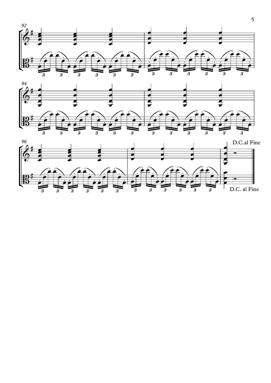 La Musica Notturna Della Strada di Madrid, from Master and Commander arranged for Violin and Viola Viola scores gallery preview page 5