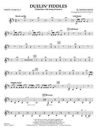 Duelin' Fiddles - Violin 3 (Viola Treble Clef)