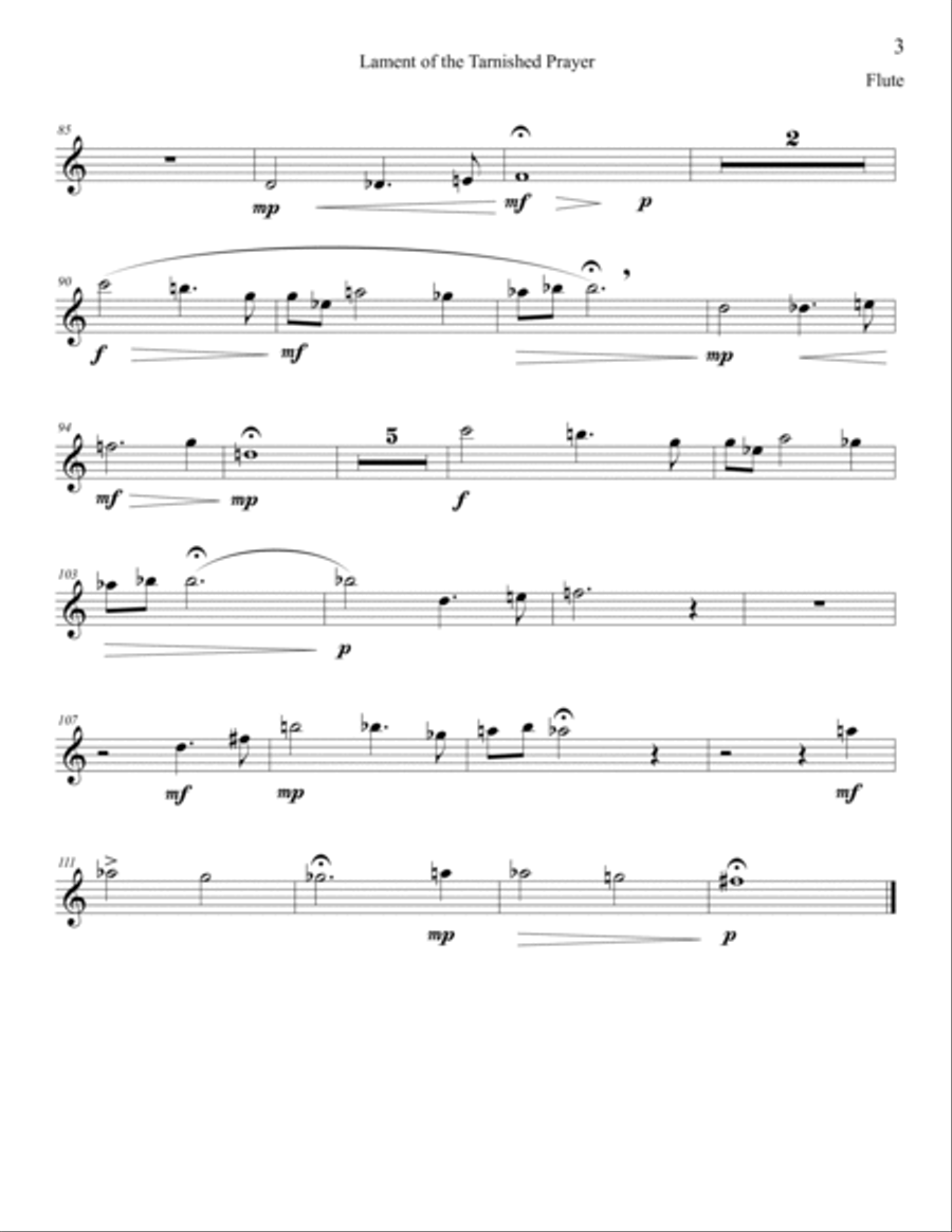 Lament of the Tarnished Prayer Small Ensemble scores gallery preview page 4