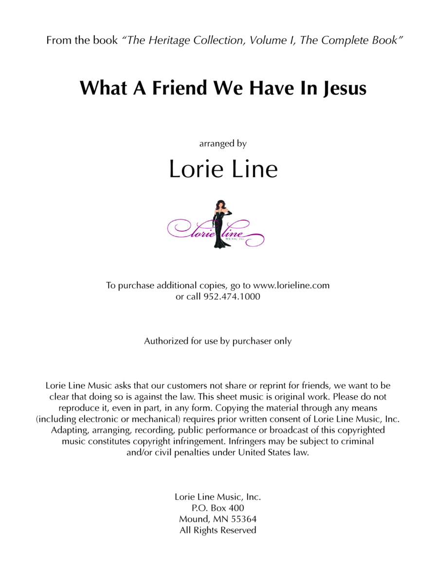 What A Friend We Have In Jesus Piano Solo scores gallery preview page 1