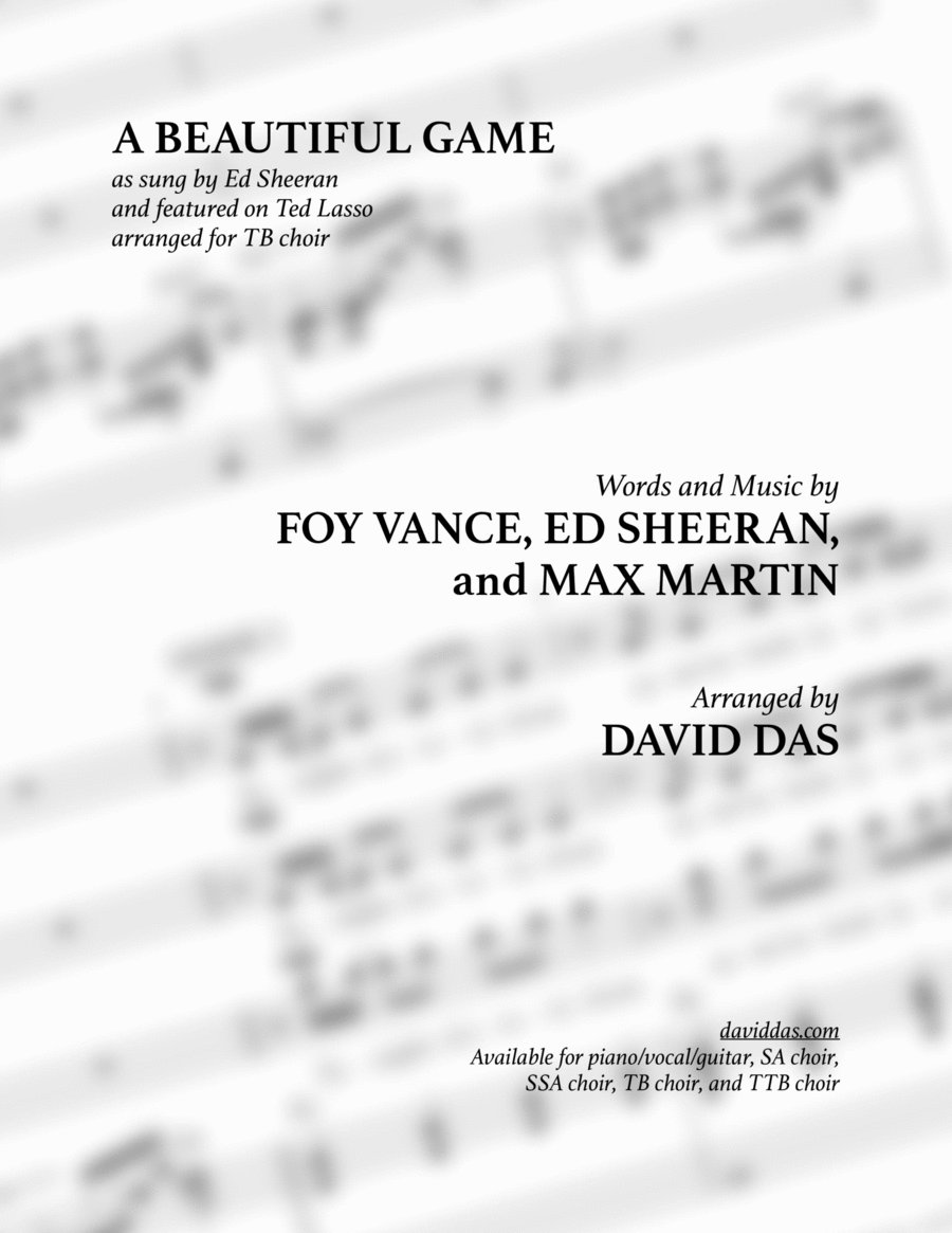 A Beautiful Game A Beautiful Game TB scores gallery preview page 1