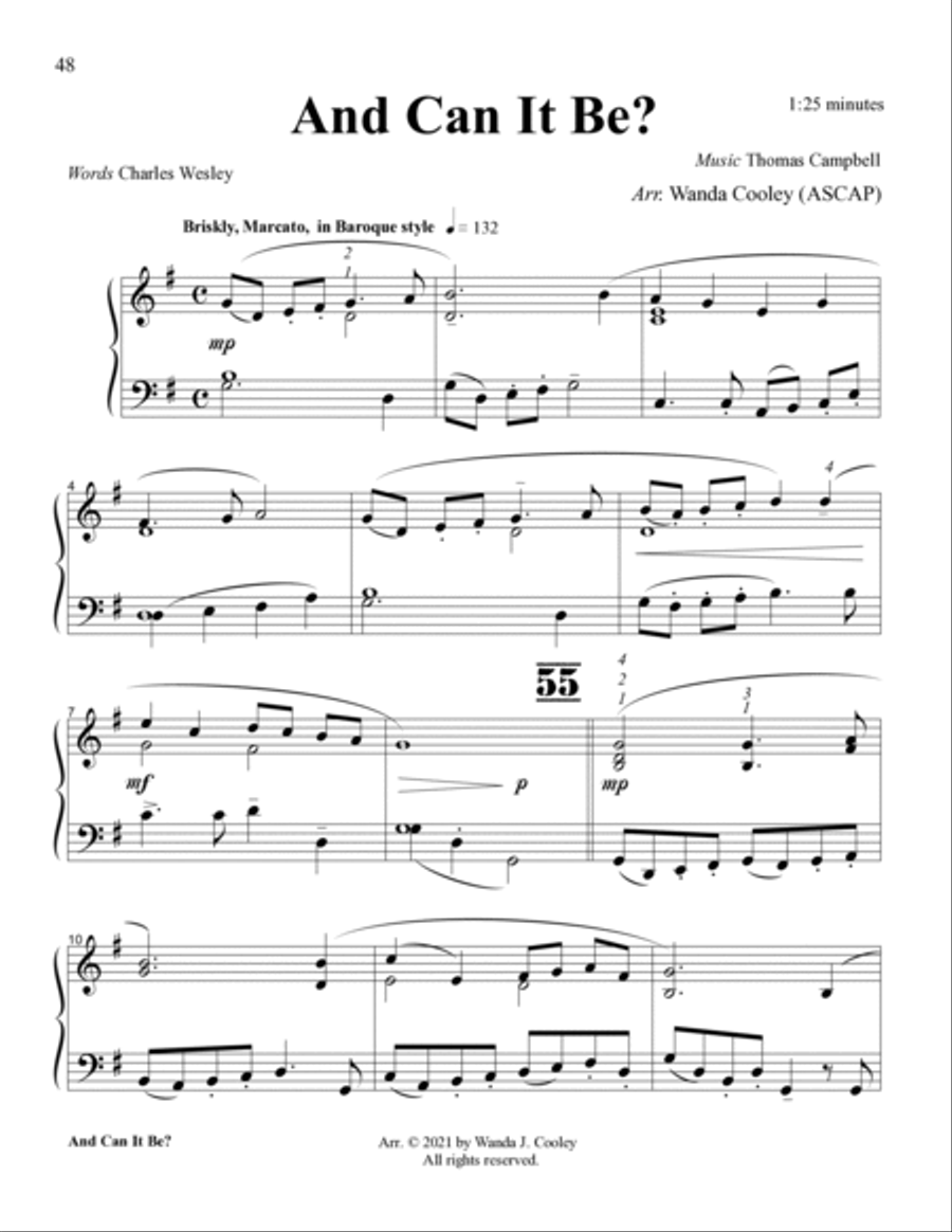AND CAN IT BE? with Overhead PDF Text Piano Solo scores gallery preview page 2
