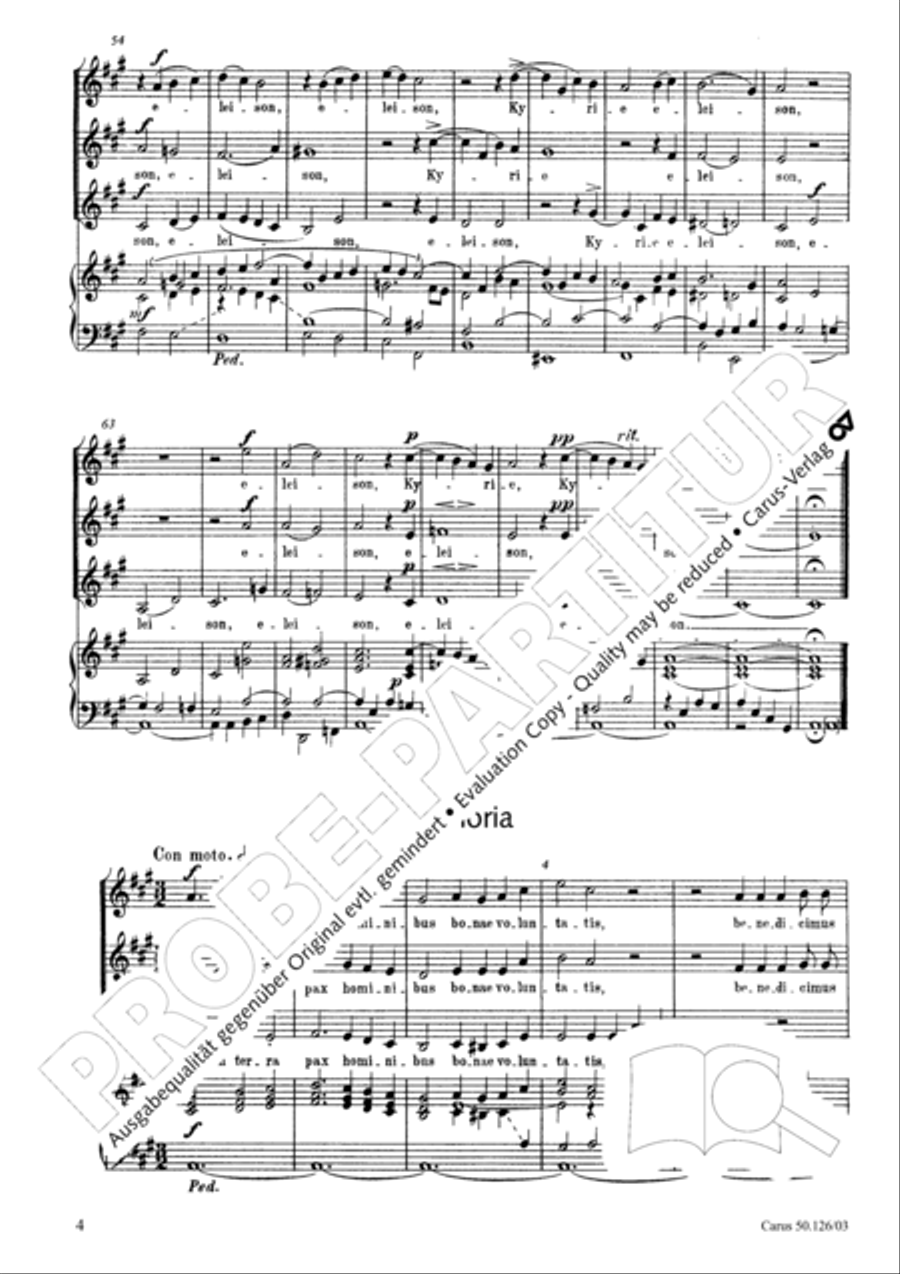 Mass in A major SSA scores gallery preview page 5