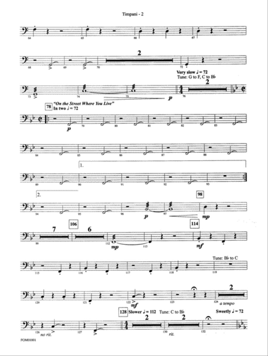My Fair Lady (Medley): Timpani Full Orchestra scores gallery preview page 2