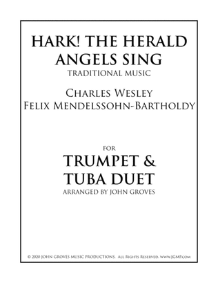Book cover for Hark! The Herald Angels Sing - Trumpet & Tuba Duet