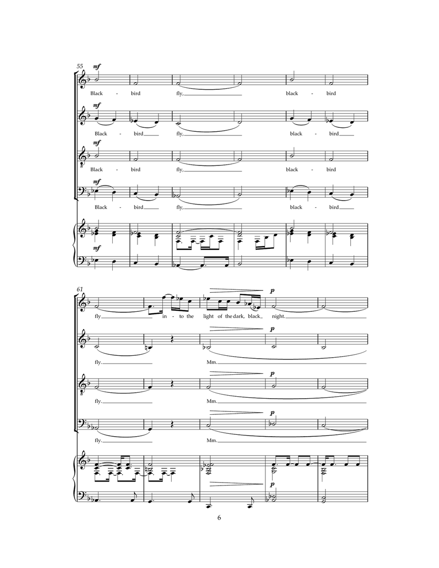 Blackbird 4-Part scores gallery preview page 6