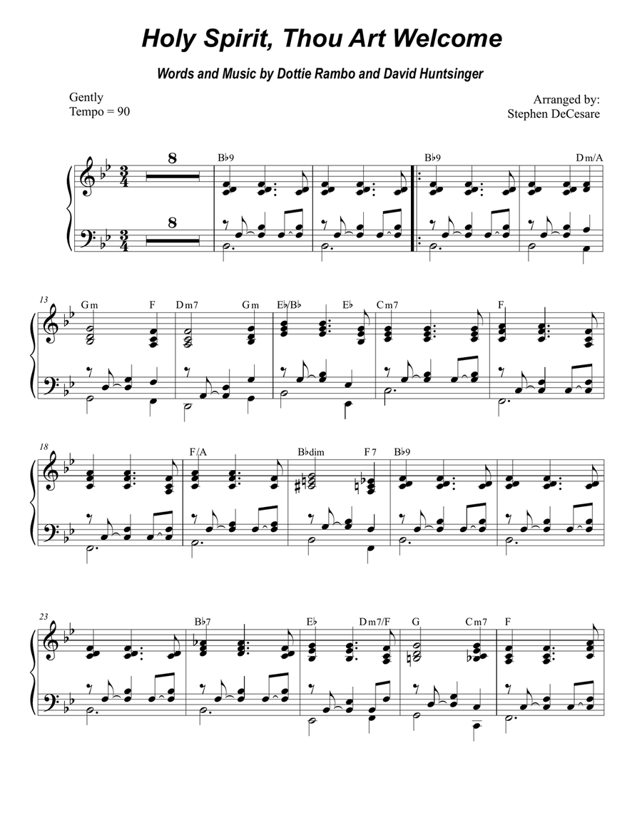 Holy Spirit, Thou Art Welcome Flute scores gallery preview page 5