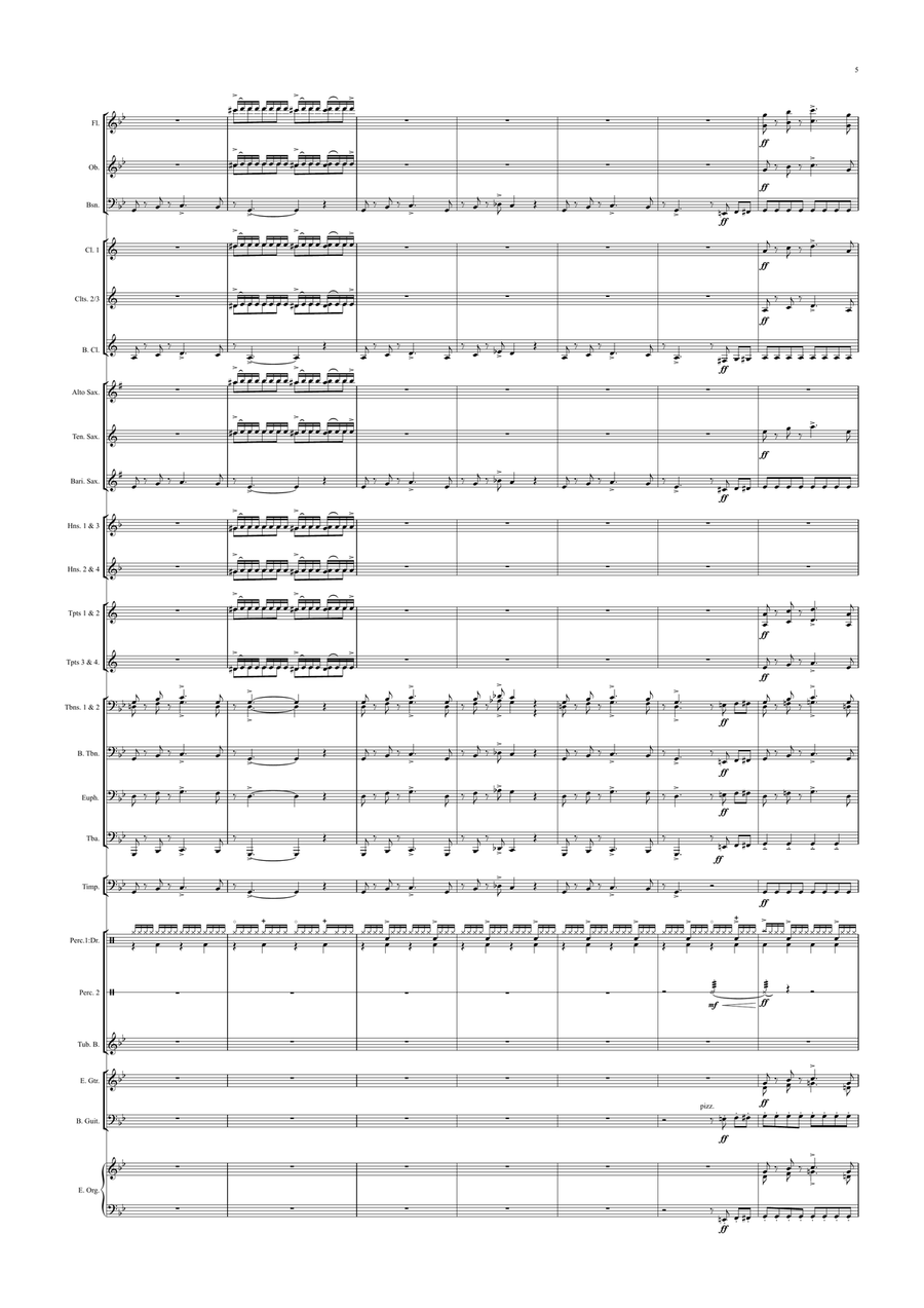 Smoke On The Water Concert Band scores gallery preview page 5
