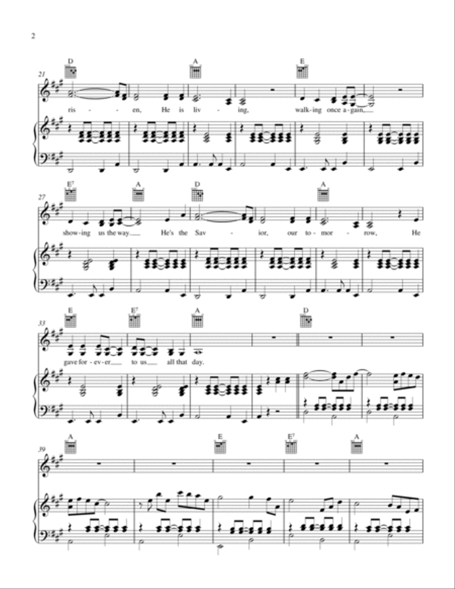 He Is Risen Voice scores gallery preview page 2