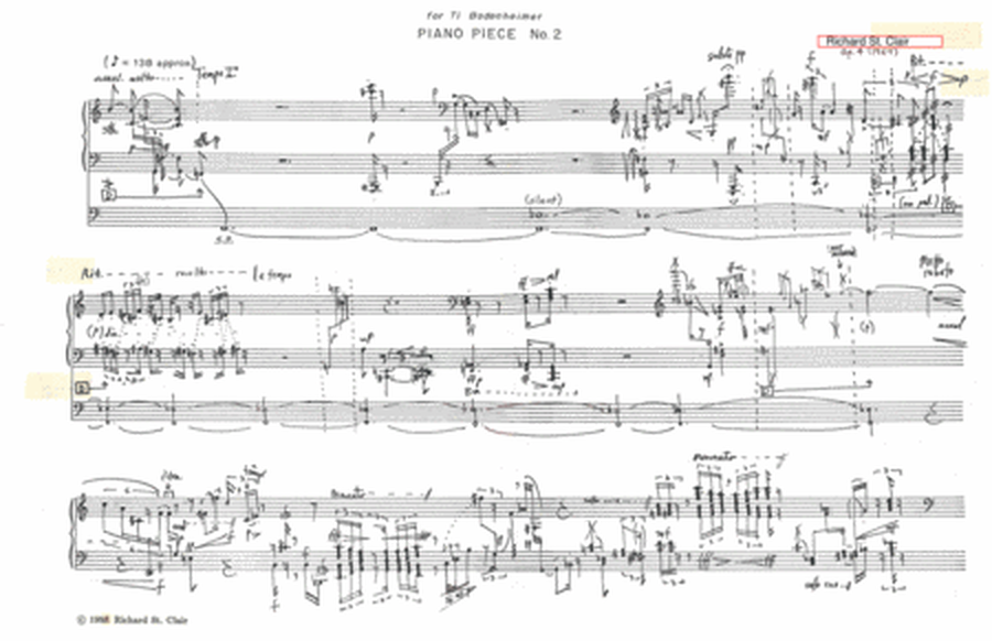 Piano Piece no. 2 for Piano Solo (1967) image number null