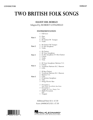 Two British Folk Songs (arr. Robert Longfield) - Conductor Score (Full Score)